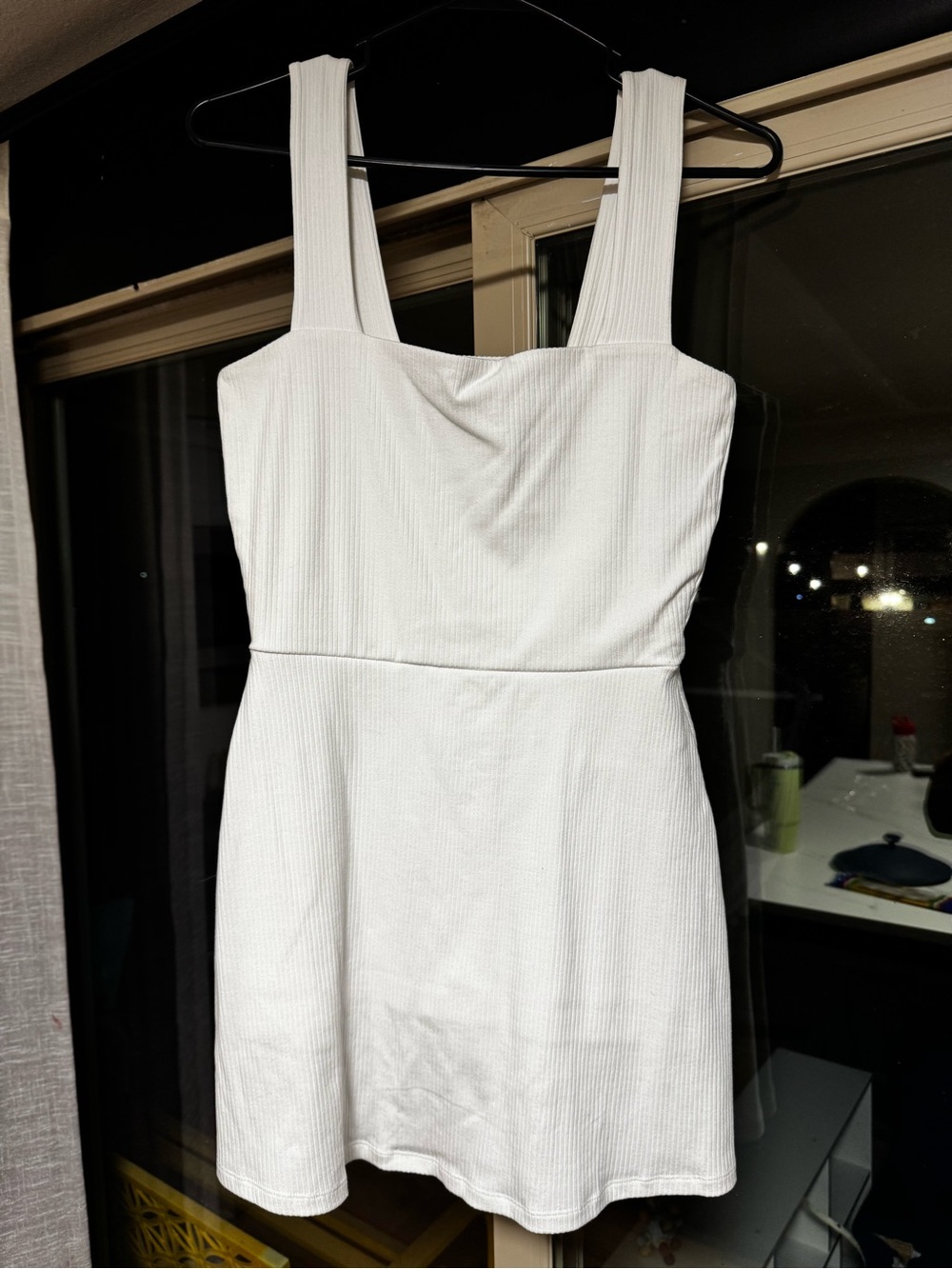 PINK Victoria's Secret White Sleeveless Square-Neck Mini Dress